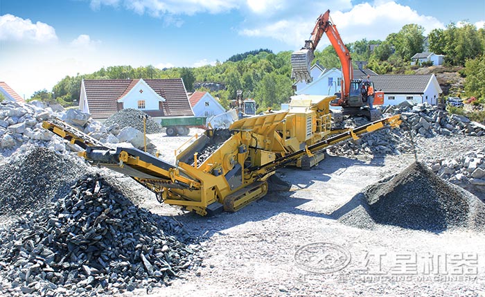 移動(dòng)履帶一體式環(huán)保制砂機(jī) 移動(dòng)履帶一體式環(huán)保制砂機(jī)