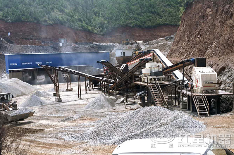 新型干法制砂生產(chǎn)線，破碎硬度較小的物料